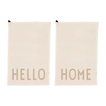 Design Letters kökshandduk favorit 2-pack - Hello-home-off white - Design Letters