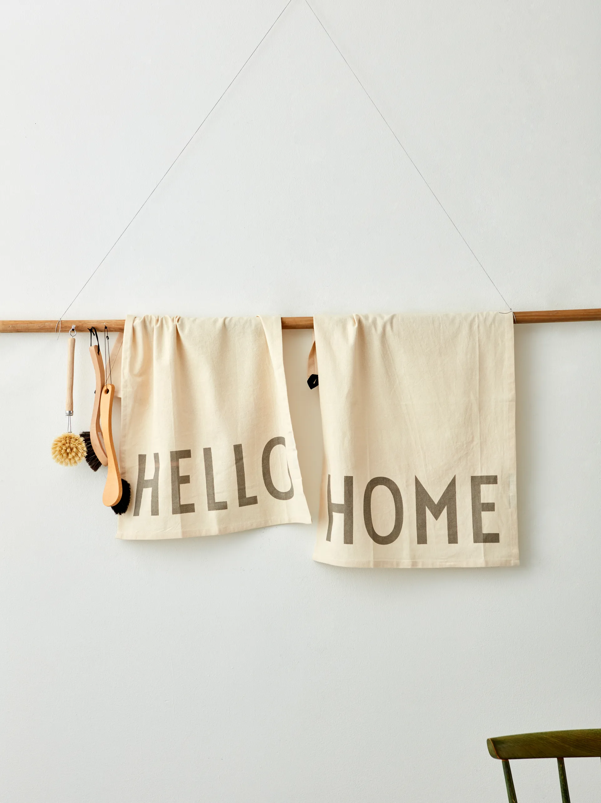 Design Letters kökshandduk favorit 2-pack, Hello-home-off white Design Letters