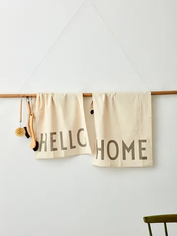Design Letters kökshandduk favorit 2-pack - Hello-home-off white - Design Letters
