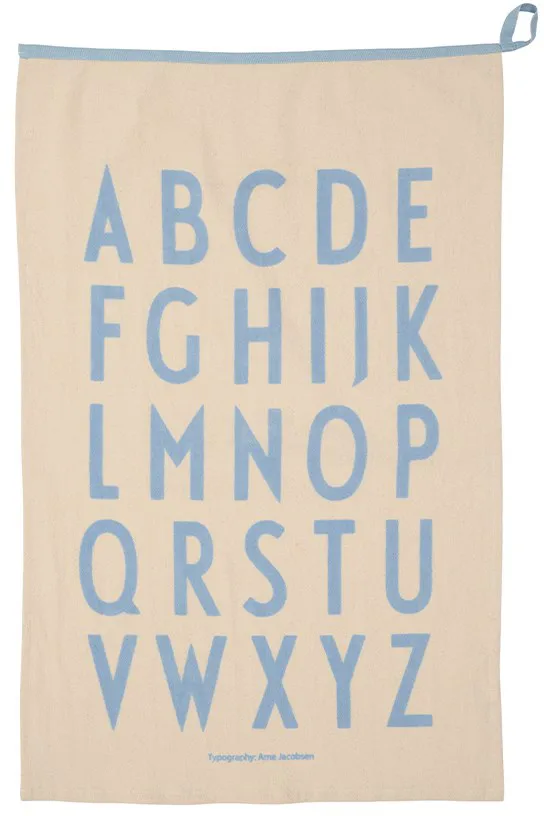 Design Letters Premium classic kökshandduk 50x70cm - ABC-blå - Design Letters