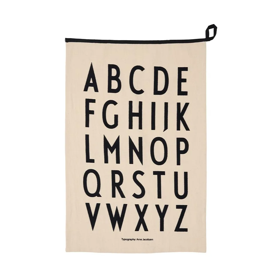 Design Letters Premium classic kökshandduk 50x70cm, ABC-svart Design Letters