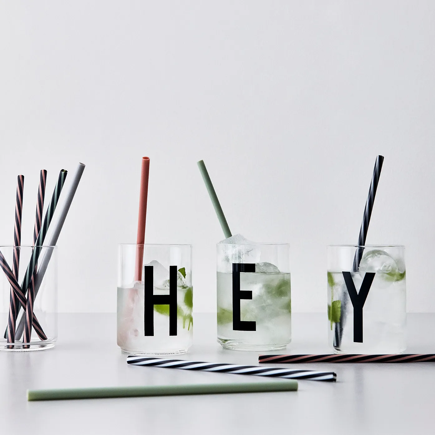 Design Letters sugrör 10-pack, Multi Design Letters