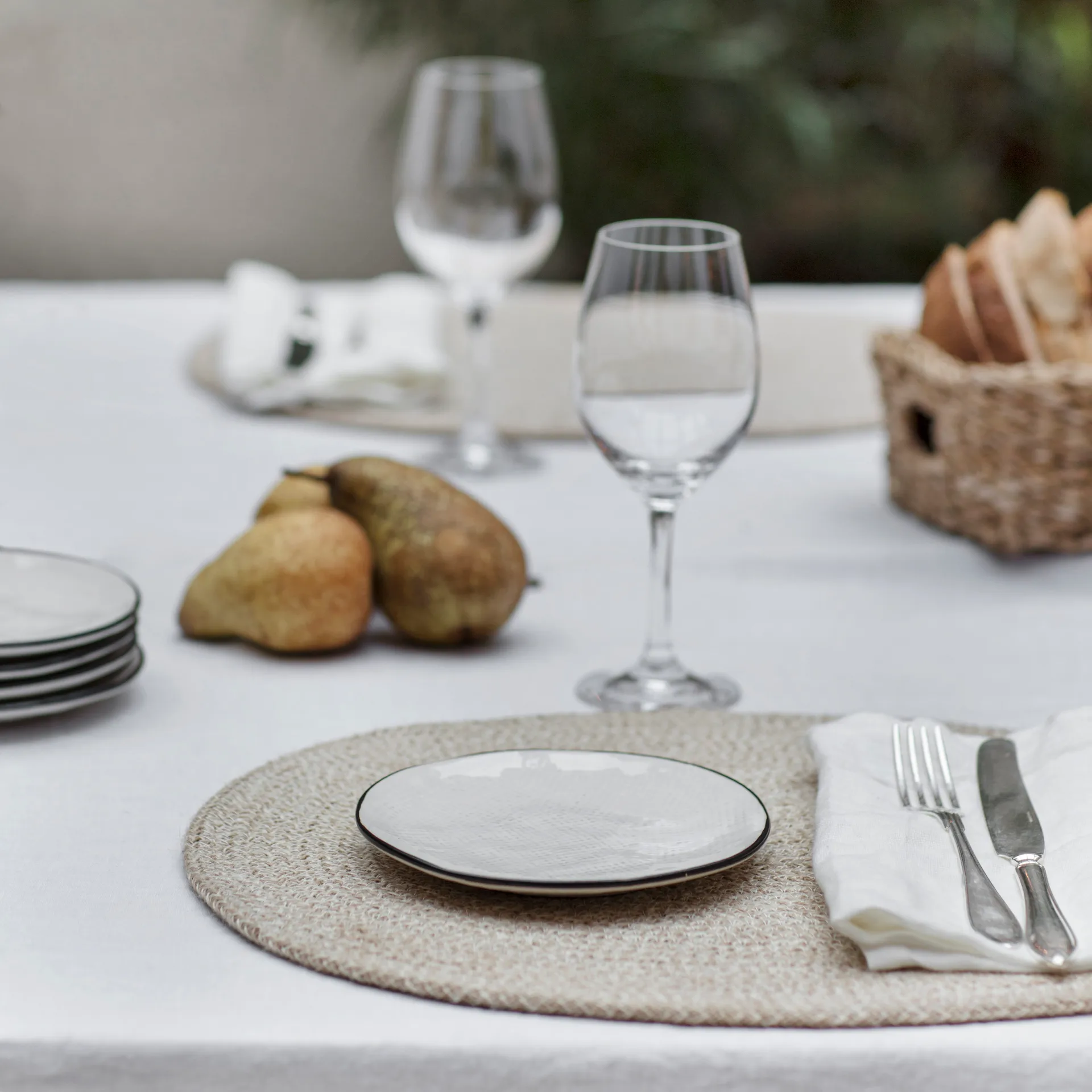 Ella bordstablett oval, Beige Dixie