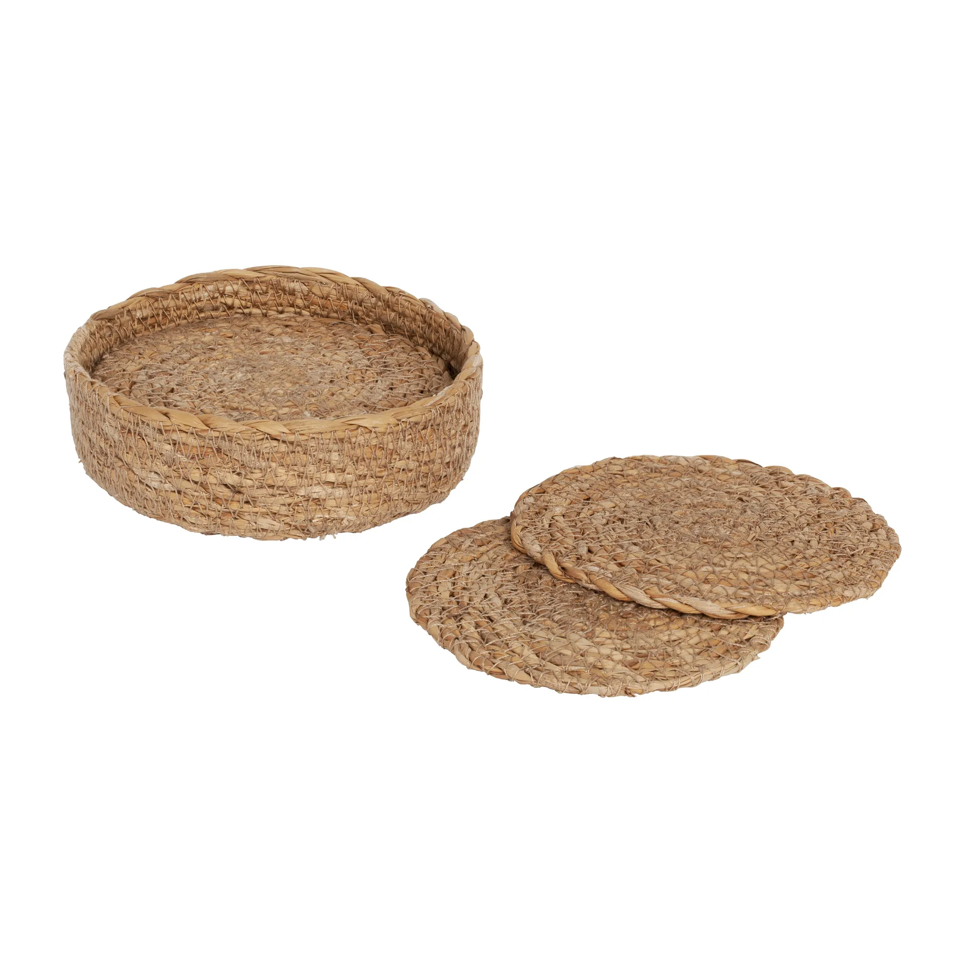 Ella glasunderlägg Ø10,5 cm 6-pack, Natural Dixie