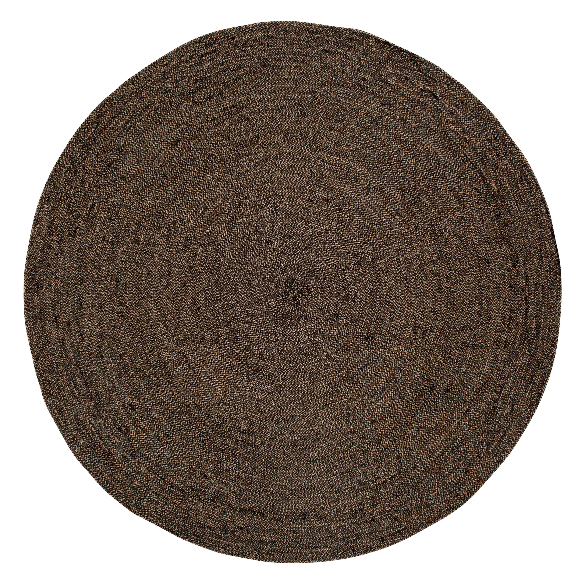 Ella matta Ø125 cm, Svart-natur Dixie