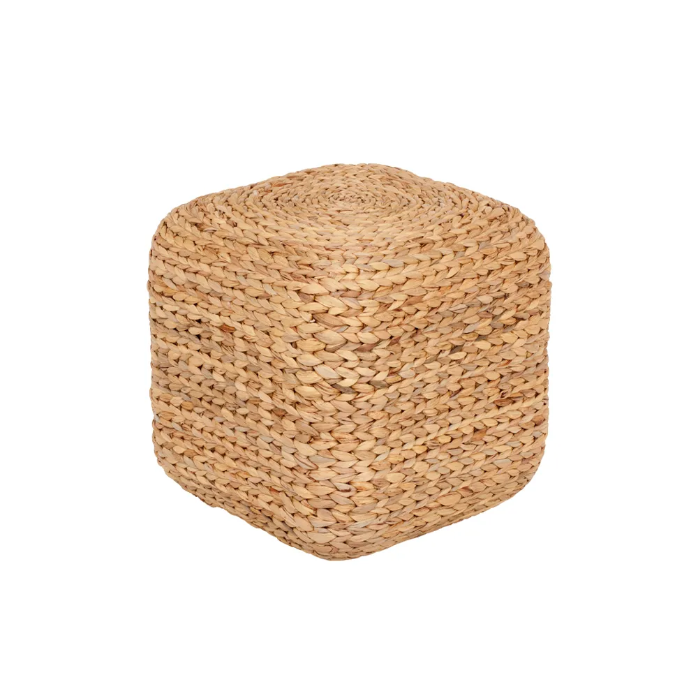 Lily sittpuff, natural, vattenhyacint, kvadratisk Dixie