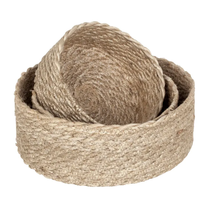 Twisted brödkorg 3-pack - Natur-grå - Dixie