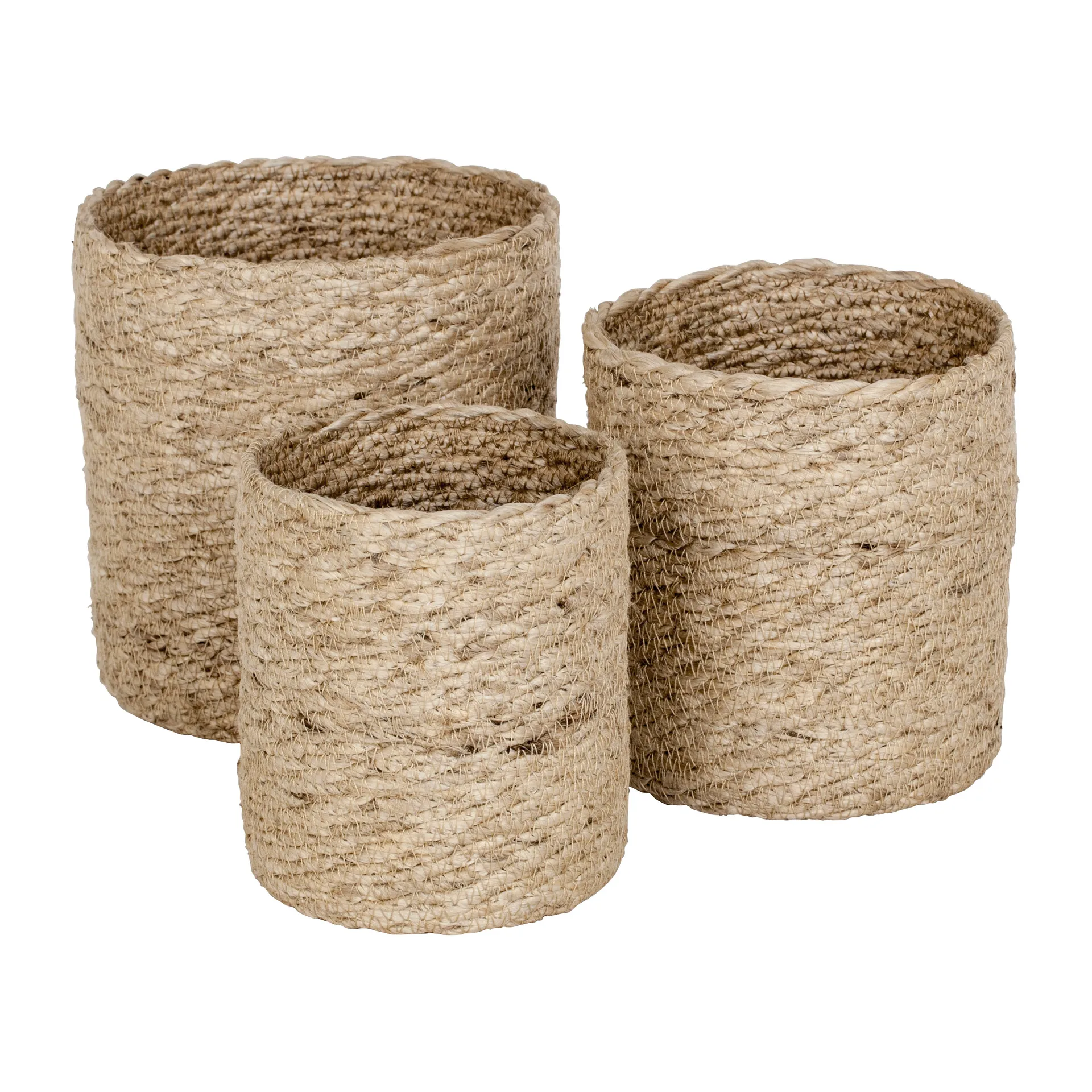 Twisted förvaringskorg small 3-pack, Natur-grå Dixie