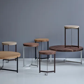 Plateau soffbord - ek olja, svartlackat stål, mellan - dk3