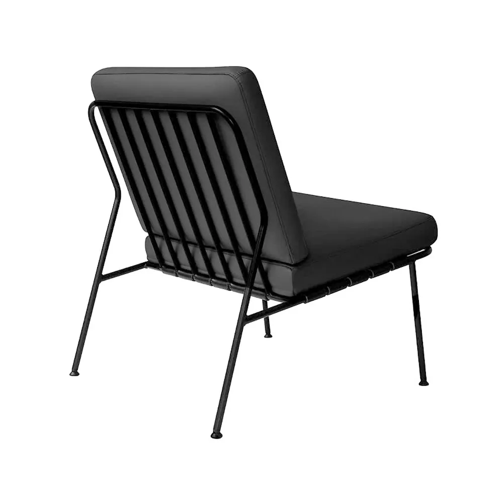 Domus Steel fåtölj, läder elmosoft 99999 svart Dux