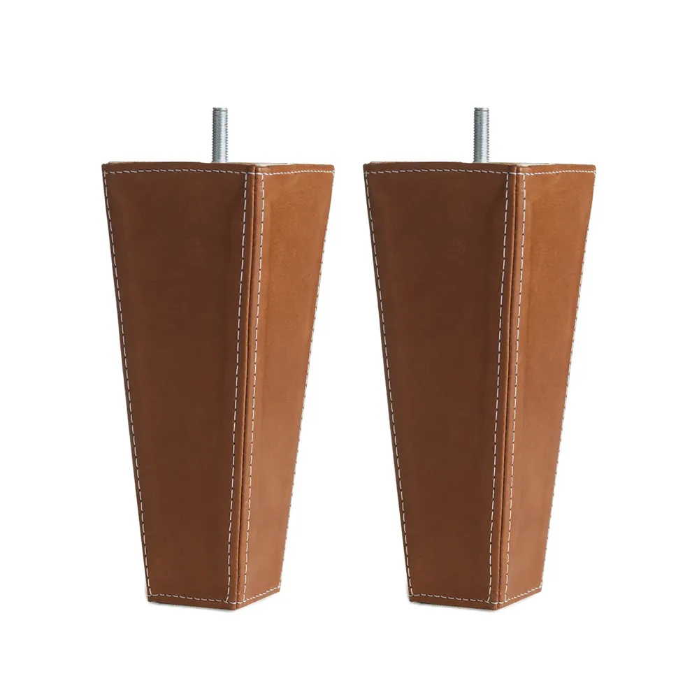 Dux klädda sängben, Läder dakota 24 konjak-koniska-h. 20cm 2-pack Dux