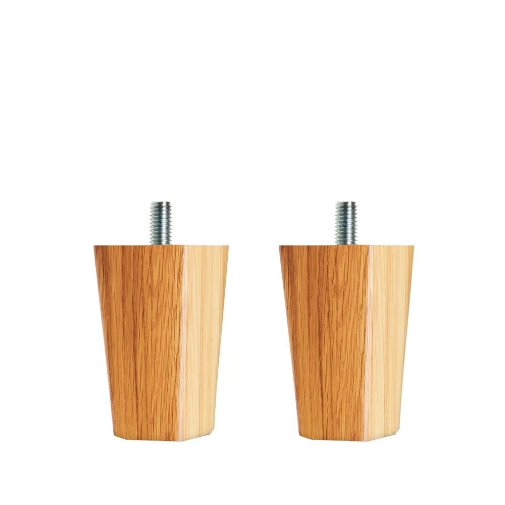 Dux koniska sängben 2-pack, ek olja, 12 cm Dux