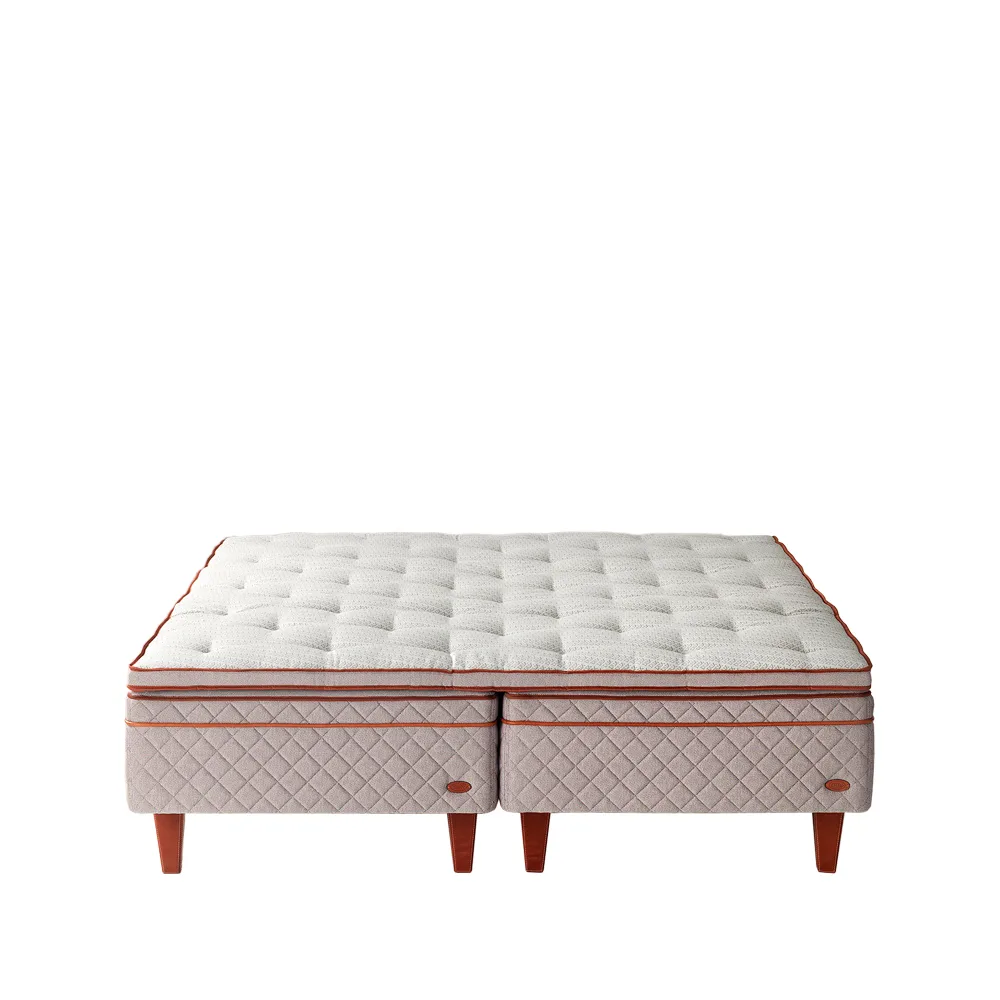DUX Xupport Plus bäddmadrass, Vit/brun 180x200x7,5 cm Dux