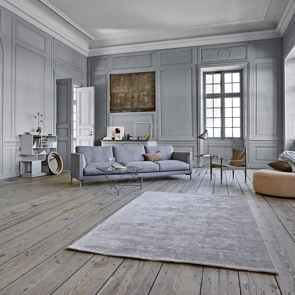 Mission soffa, tyg tangent 37 beige-240-stål Eilersen