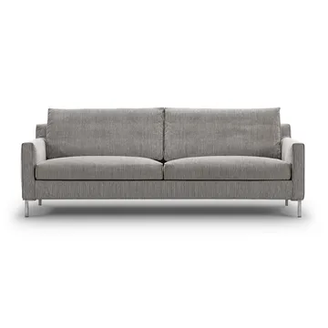 Streamline 3-sits soffa 220 cm - bakar 01 brunbeige-rostfritt stål - Eilersen