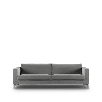 Zenith soffa - 3-sits, bakar 47 ljusgrå-stål-220 cm - Eilersen