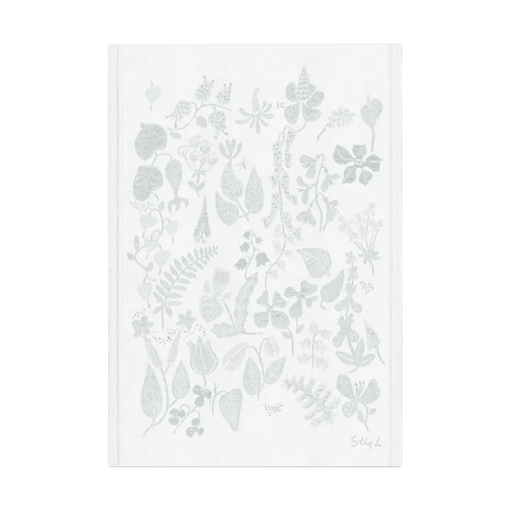 Herbarium kökshandduk 35x50 cm - Grå - Ekelund Linneväveri