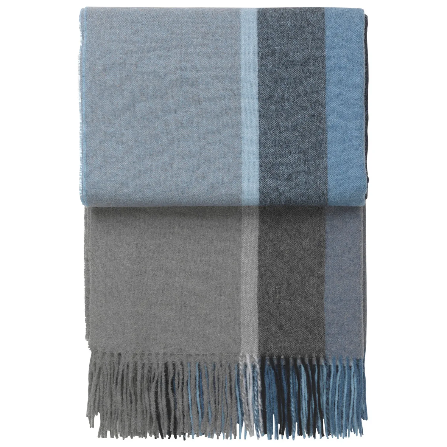 Manhattan pläd, steel blue-dusty ocean Elvang Denmark