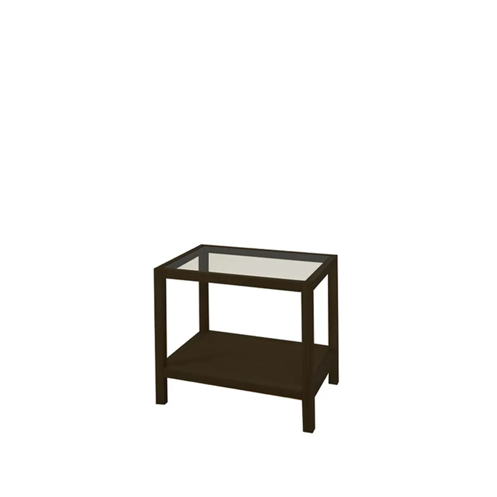 2000 lampbord, ek mörk bets, 1 glasskiva Englesson
