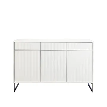 Line Hög skänk - white, 3dörrar+3lådor+1+1hylla, kromben - Englesson