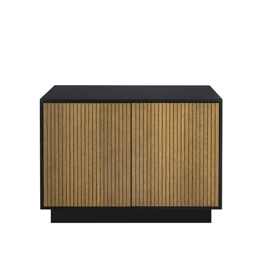 Line skänk, walnut/black, 2dörrar+1hylla, sockel Englesson