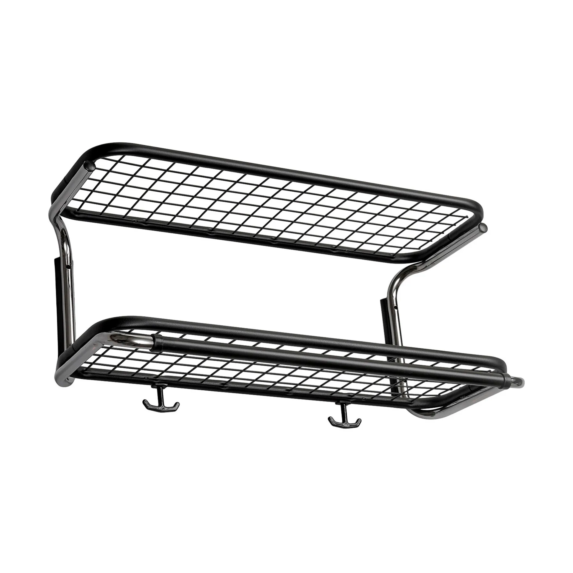 Classic 650 hatthylla, svart/krom, 2 plan, 50 cm Essem Design