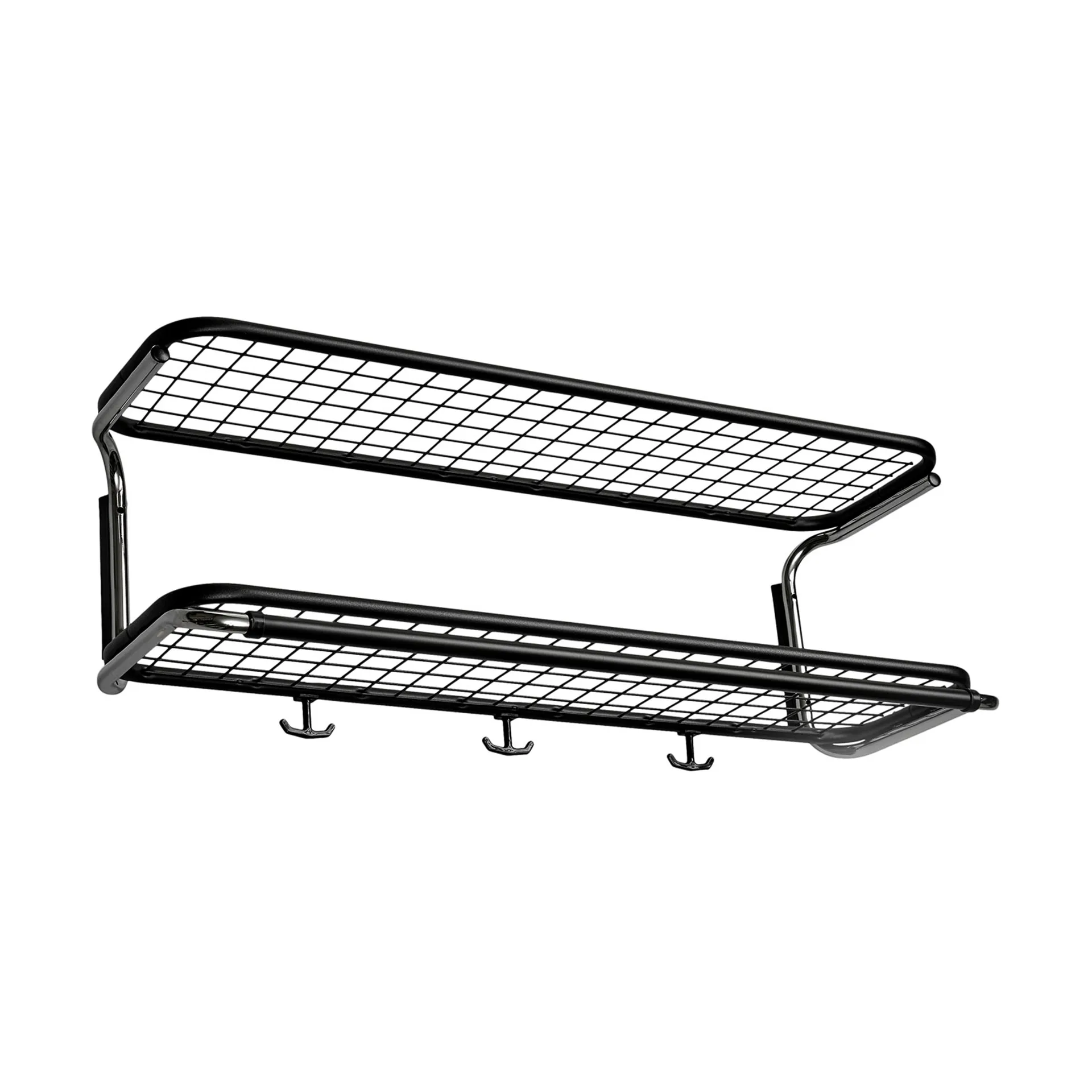 Classic 650 hatthylla, svart/krom, 2 plan, 80 cm Essem Design