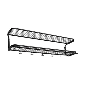 Classic 650 hatthylla - svart/svart, 2 plan, 110 cm - Essem Design