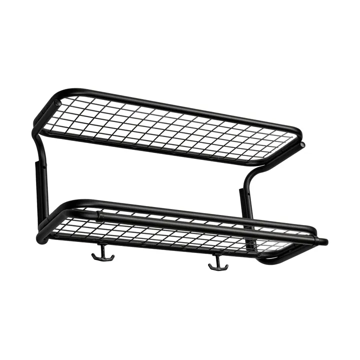 Classic 650 hatthylla - svart/svart, 2 plan, 50 cm - Essem Design