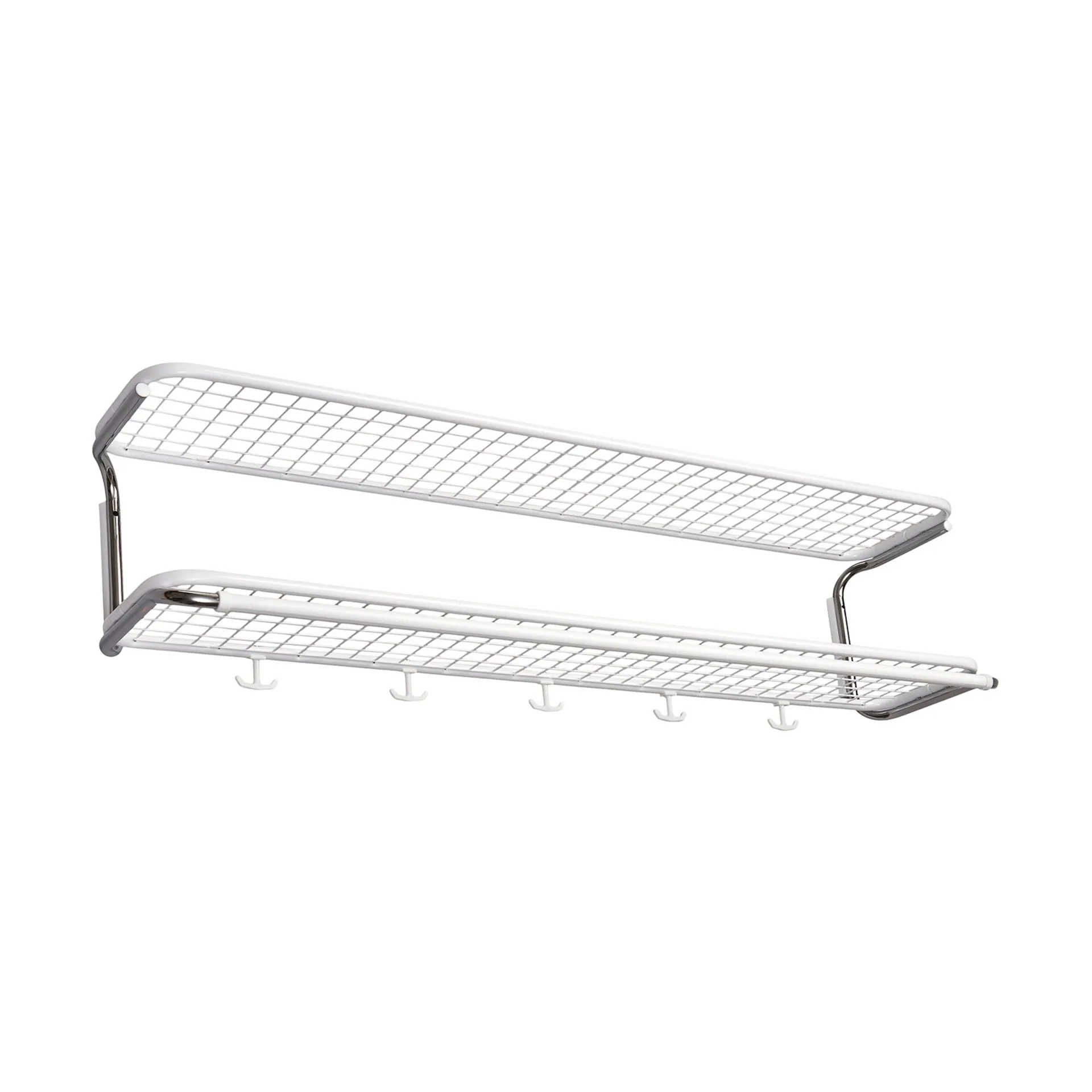 Classic 650 hatthylla, vit/krom, 2 plan, 120 cm Essem Design