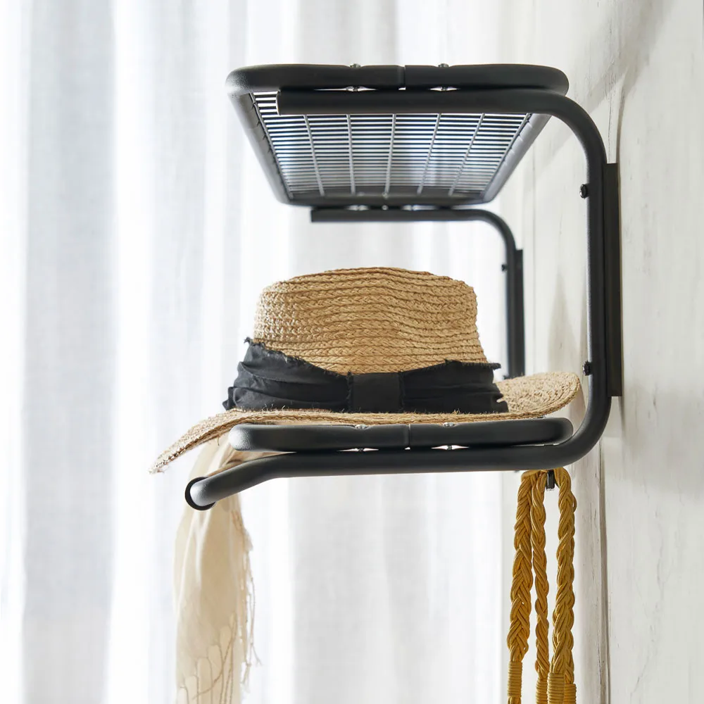 Classic 650 hatthylla, vit/krom, 2 plan, 50 cm Essem Design