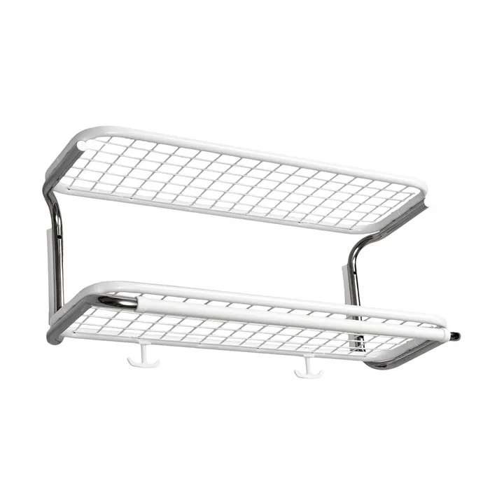 Classic 650 hatthylla - vit/krom, 2 plan, 60 cm - Essem Design