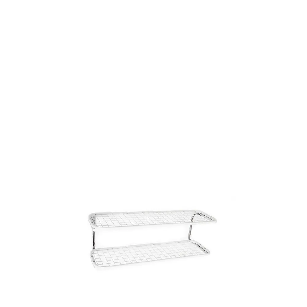 Classic 650 skohylla, vit/krom, 2 plan, 50 cm Essem Design