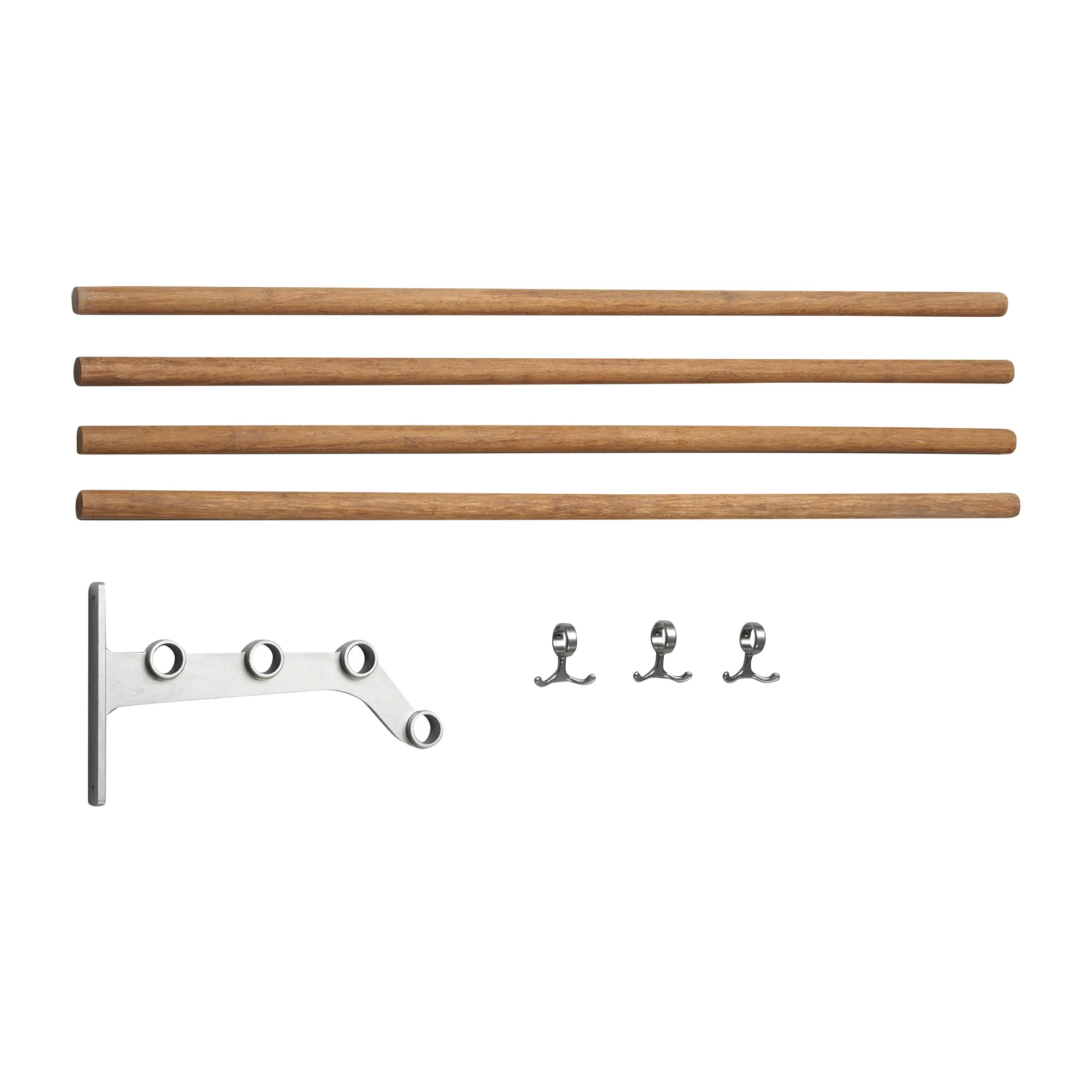 Nostalgi 291 påbyggnad hatthylla 100 cm, Bambu-aluminium Essem Design