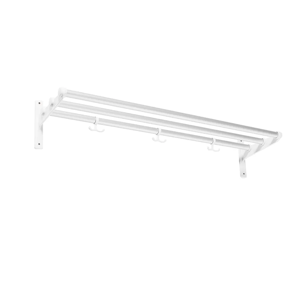 Nostalgi Sko- eller hatthylla, aluminium, vitt stativ Essem Design