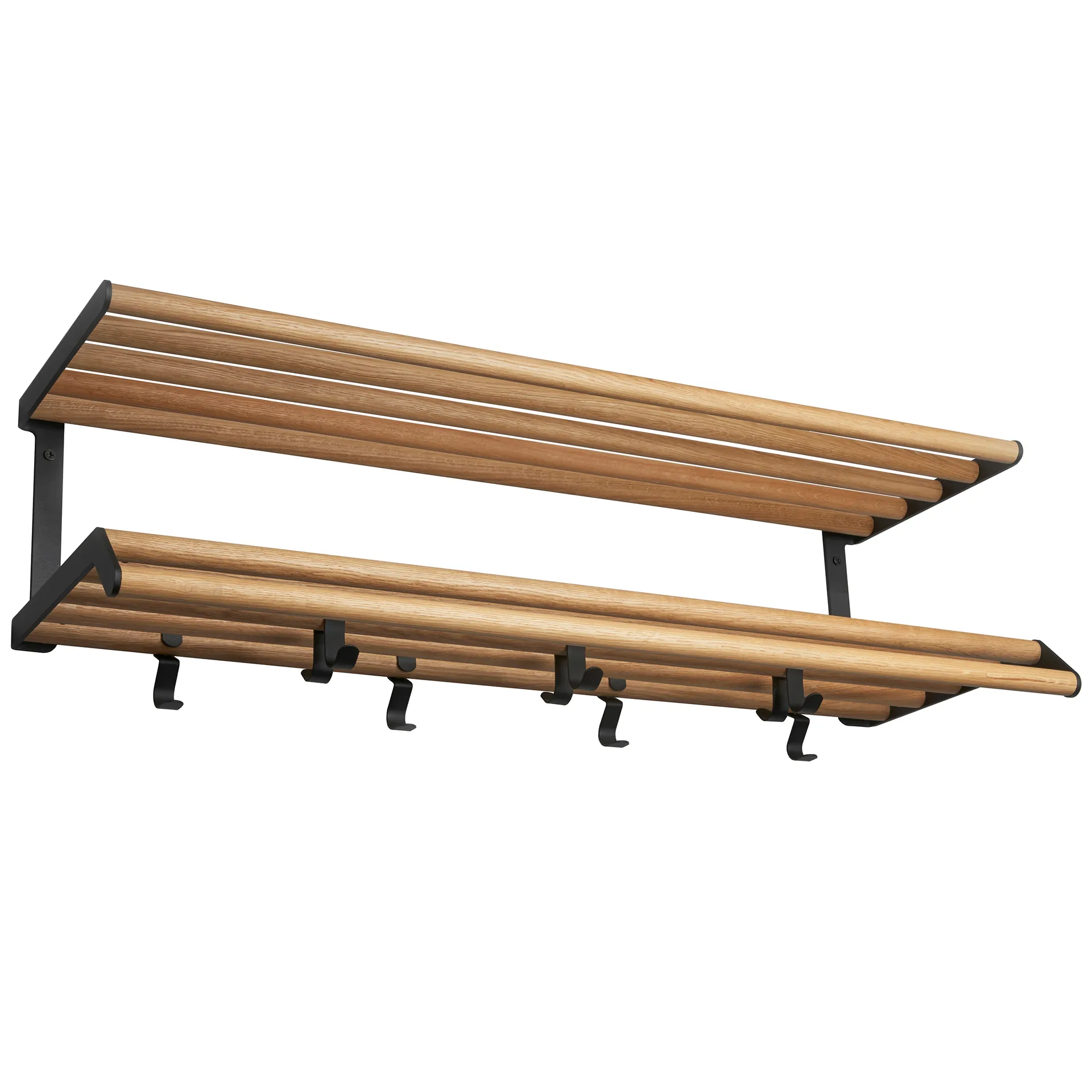 Tamburin hatthylla 100 cm, Ek-svart Essem Design