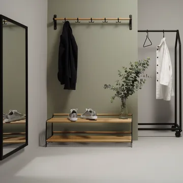 Tamburin skohylla 60 cm - Ek-svart - Essem Design
