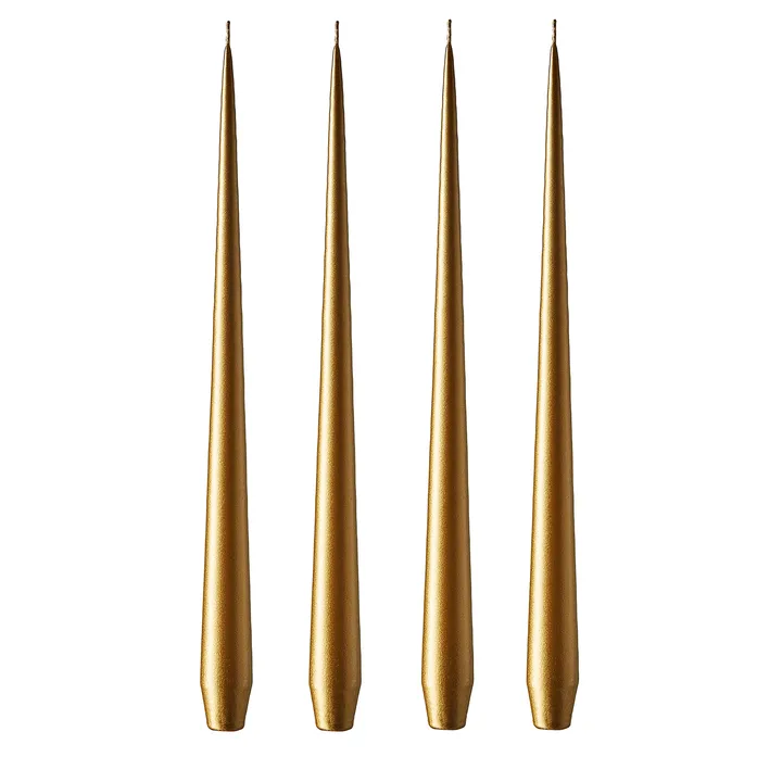 ester & erik ljus 32 cm 4-pack metallic - Gold - ester & erik