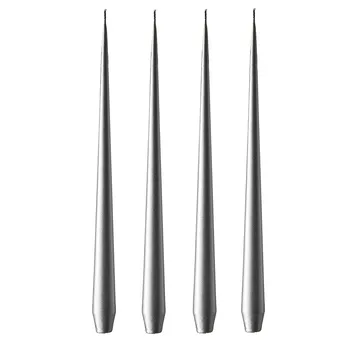 ester & erik ljus 32 cm 4-pack metallic - Silver - ester & erik