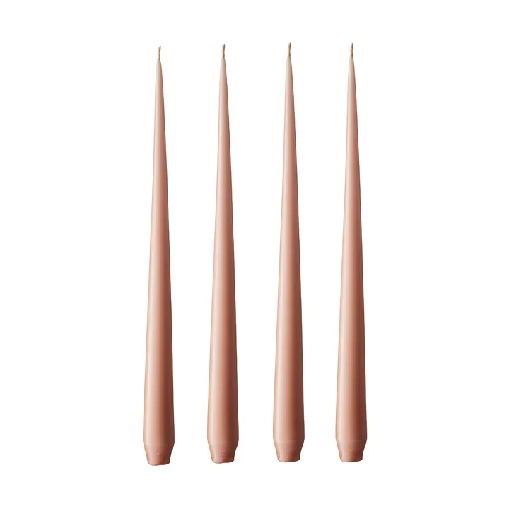 ester & erik ljus 4-pack matt - rosy caramel, 42 cm - ester & erik