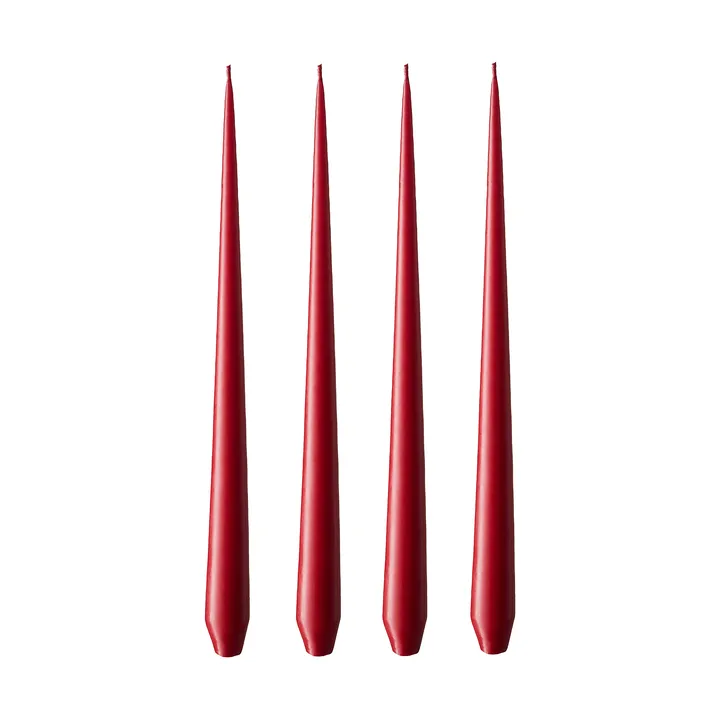 ester & erik ljus 4-pack matt - winter berry, 42 cm - ester & erik