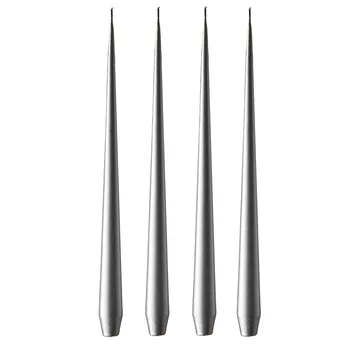 ester & erik ljus 42 cm 4-pack metallic - Silver - ester & erik