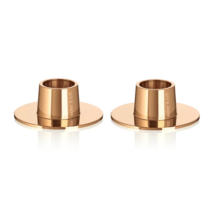 ester & erik ljusstake blank 2-pack - Rosé guld - ester & erik