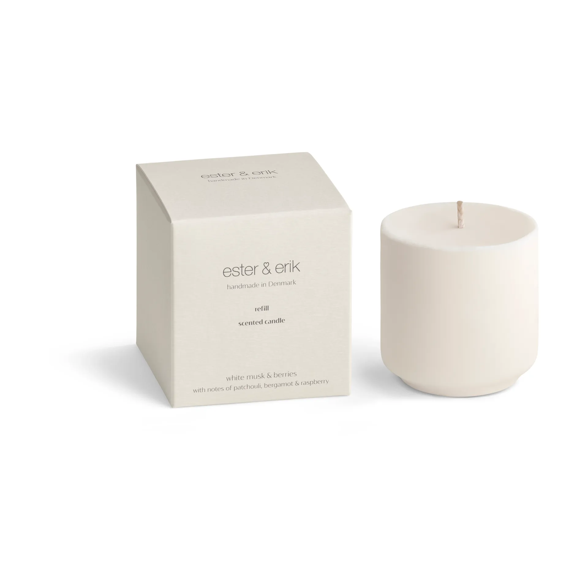Refill ester & erik doftljus, White musk & berries ester & erik