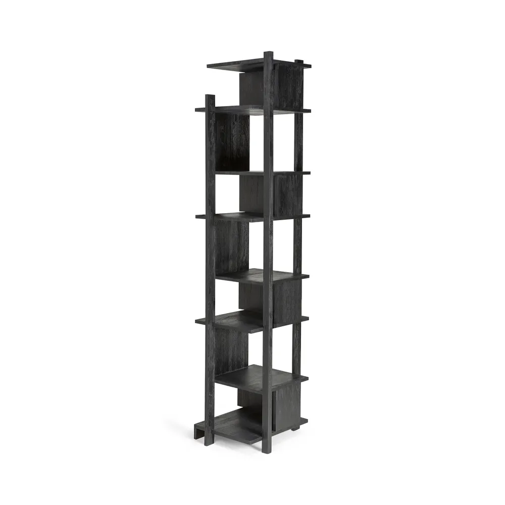 Abstract Column hylla, Svart teak 203x49 cm Ethnicraft