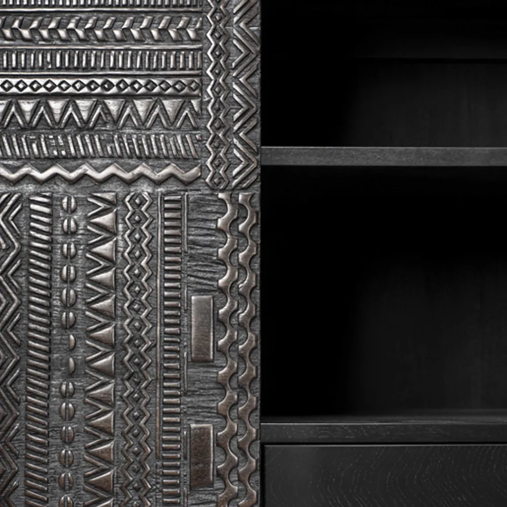 Ancestors Tabwa skåp, Teak 2 dörrar-2 lådor 100x160 Ethnicraft