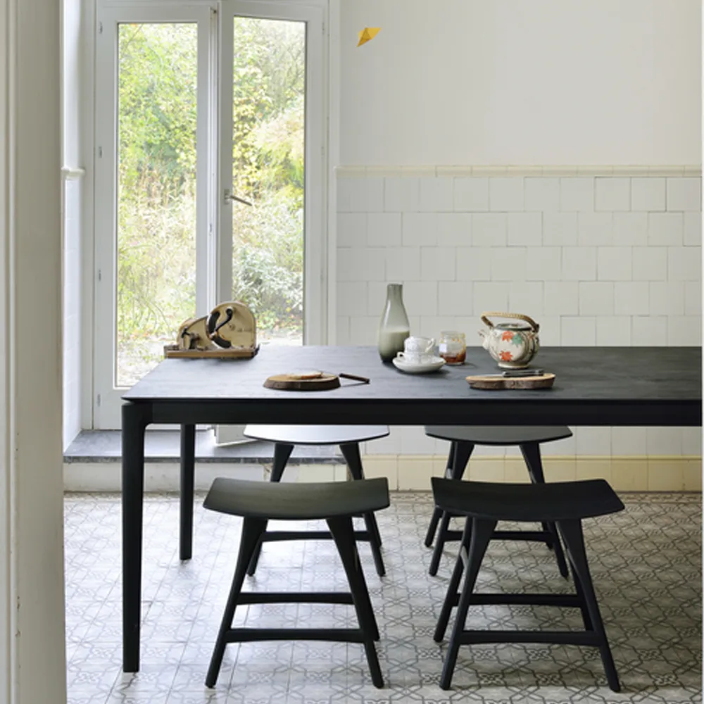 Bok matbord 200x95 cm, Svartbetsad ek Ethnicraft