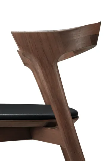 Bok matstol - Brown teak-svart läder - Ethnicraft