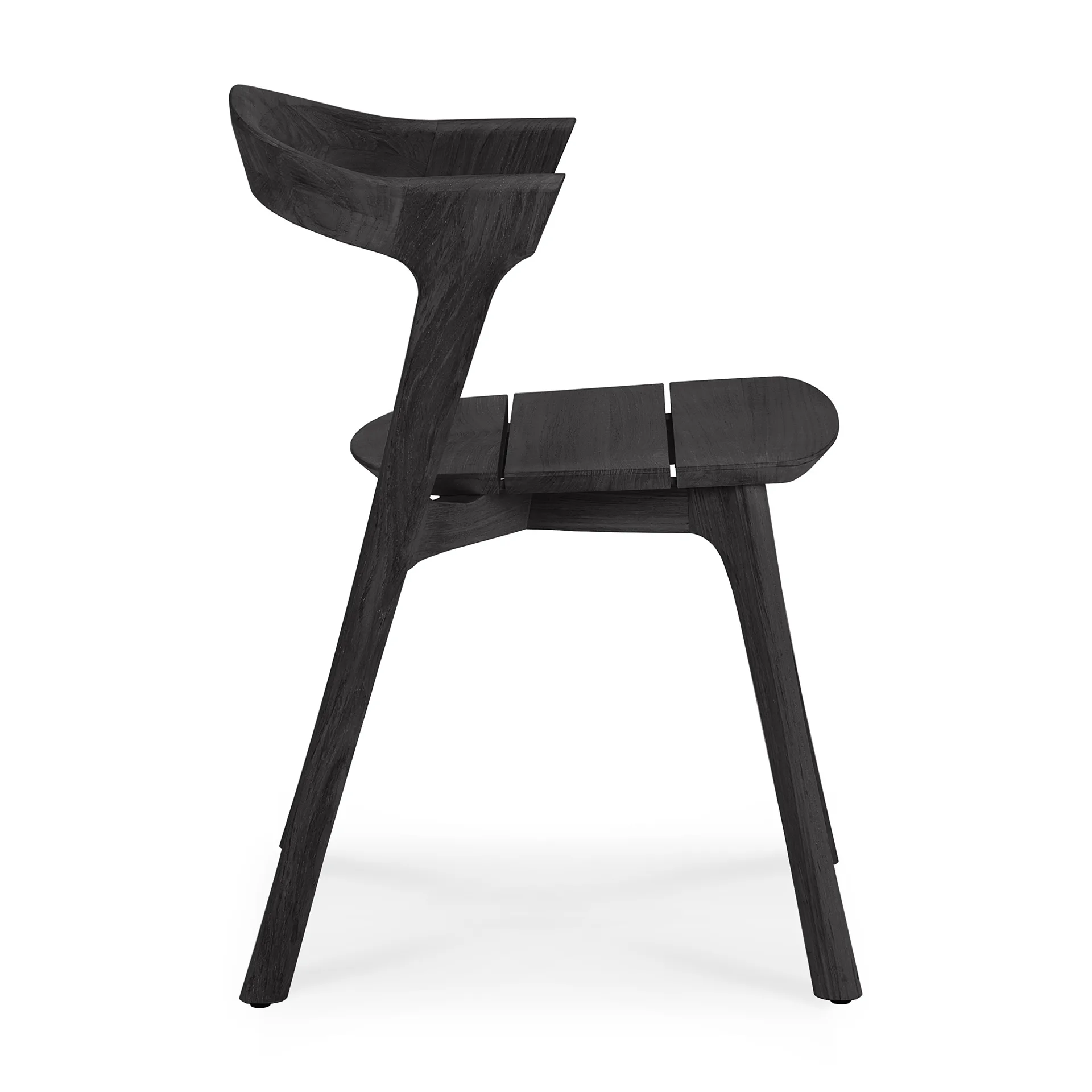 Bok outdoor stol, Svartbetsad teak Ethnicraft