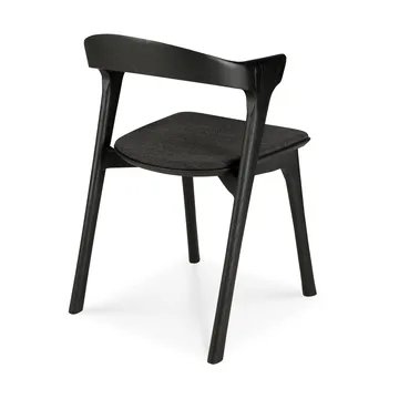 Bok stol - Svartlackerad ek-tyg Soft black - Ethnicraft